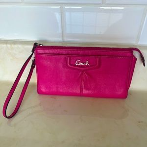 Pink Coach wristlet